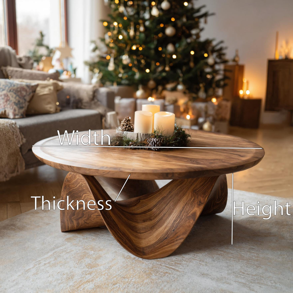Sculptural Round Coffee Table