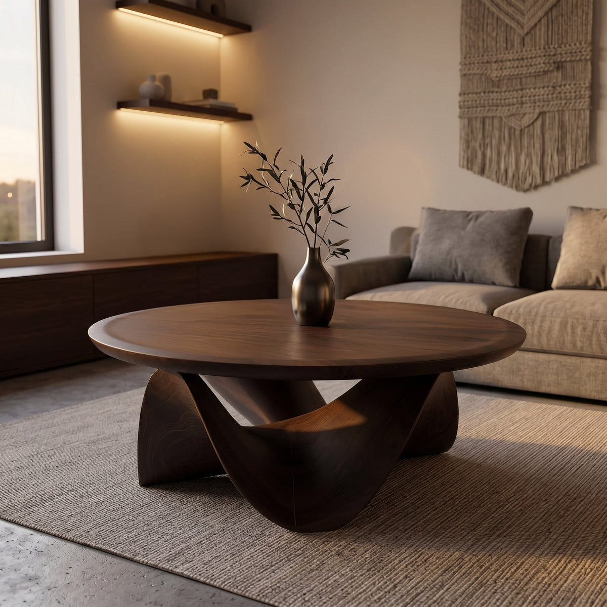 Sculptural Round Coffee Table