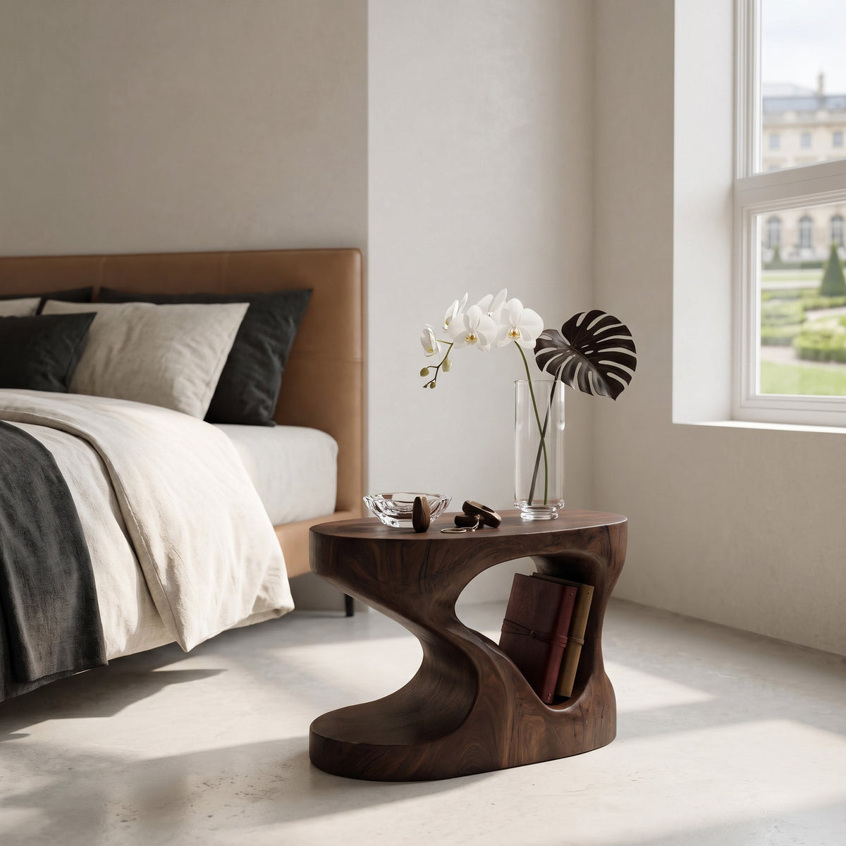 Modern Organic Side Table For Living Room Or Bedroom