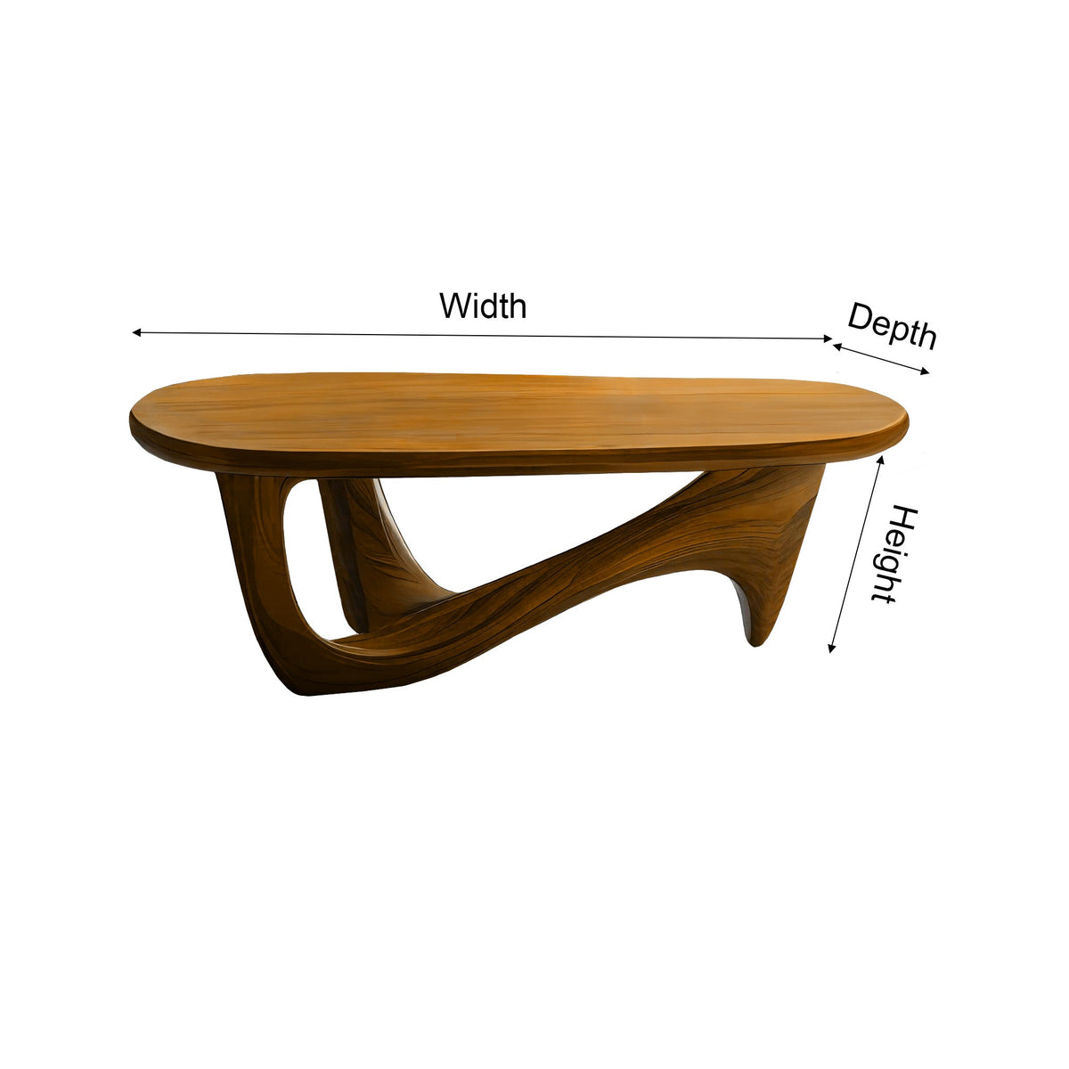 Aurelin Flow Organic Modern Coffee Table