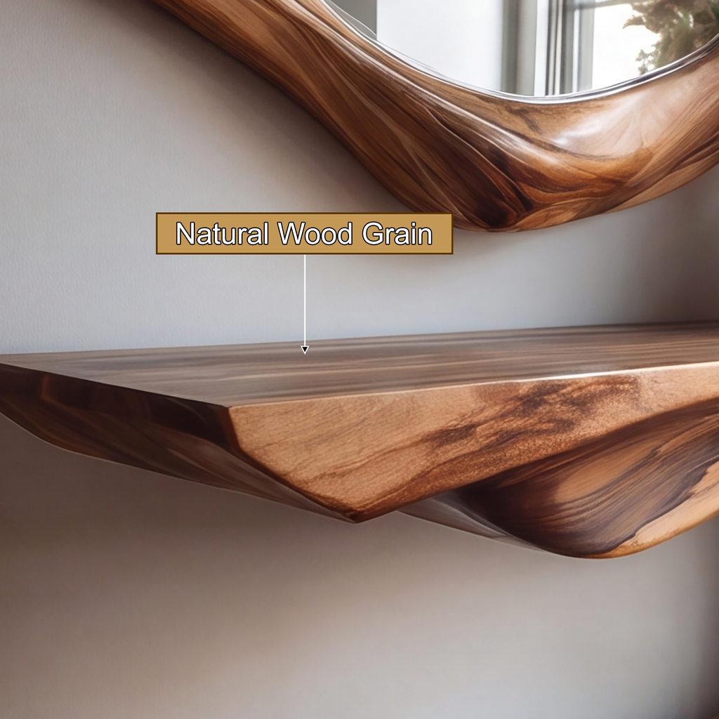 Avelith Sculpted Solid Wood Console Table