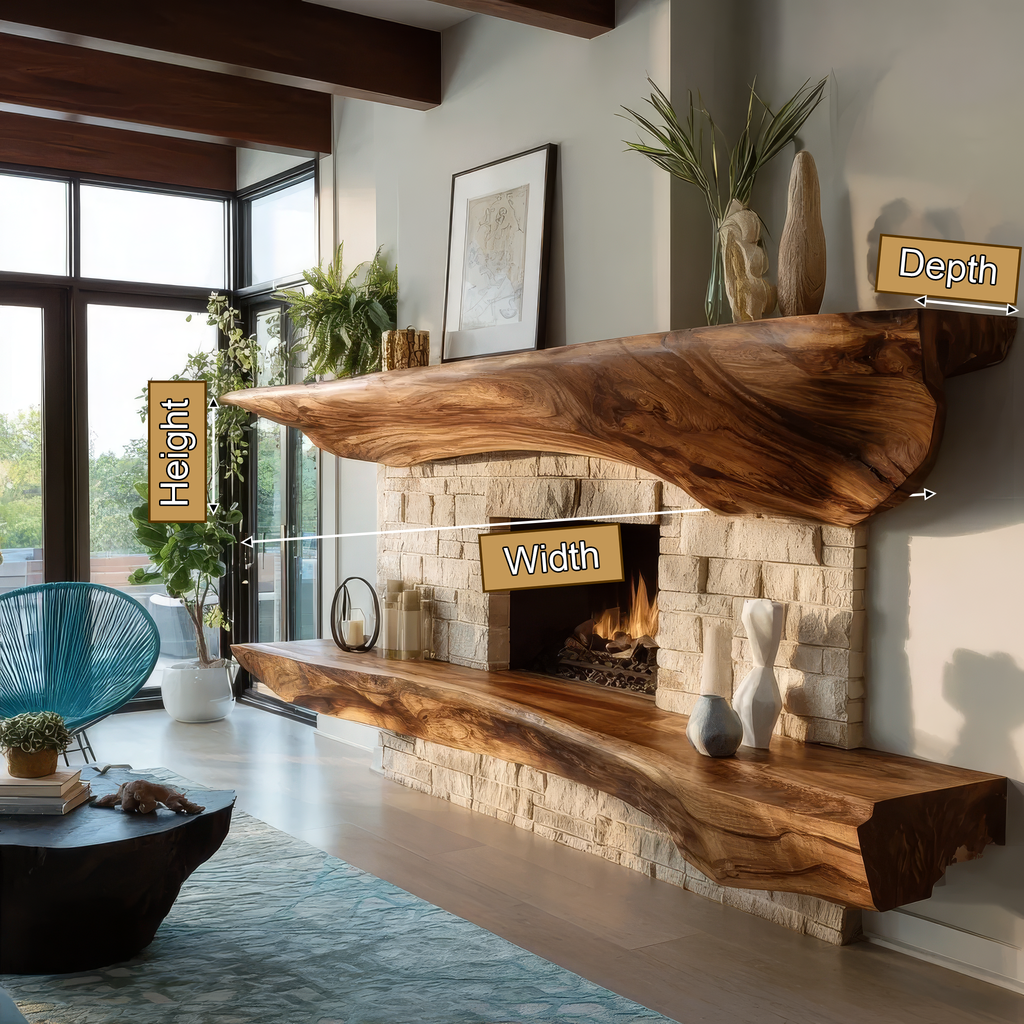 Orithen Sculpted Fireplace Mantel Shelf