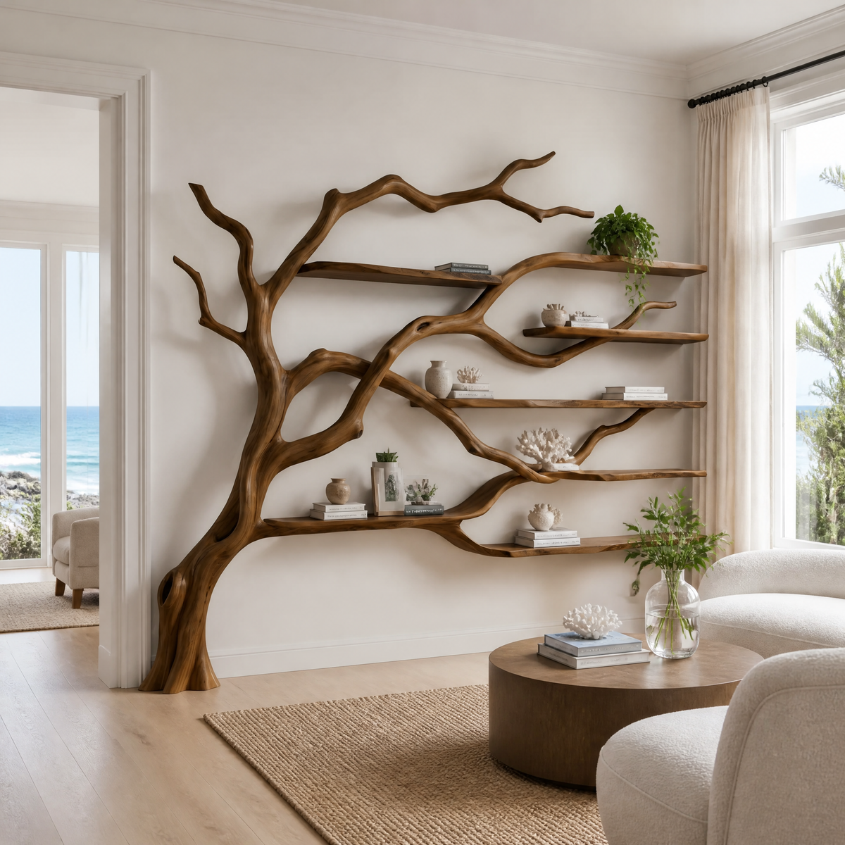 Branchmere Handcrafted Solid Wood Tree Bookshelf