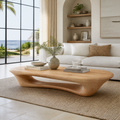 Valthera Sculpted Solid Wood Coffee Table