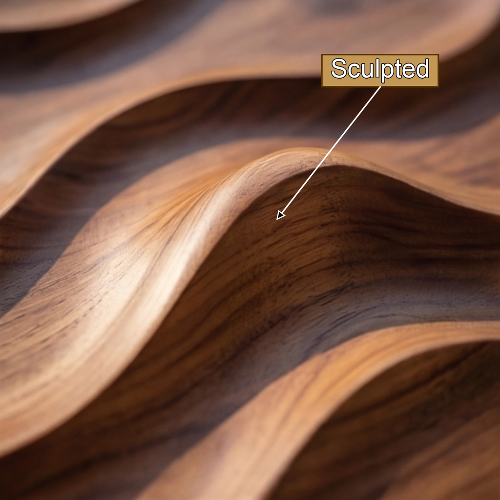 Veltrava Sculpted Solid Wood Rectangular Single Door