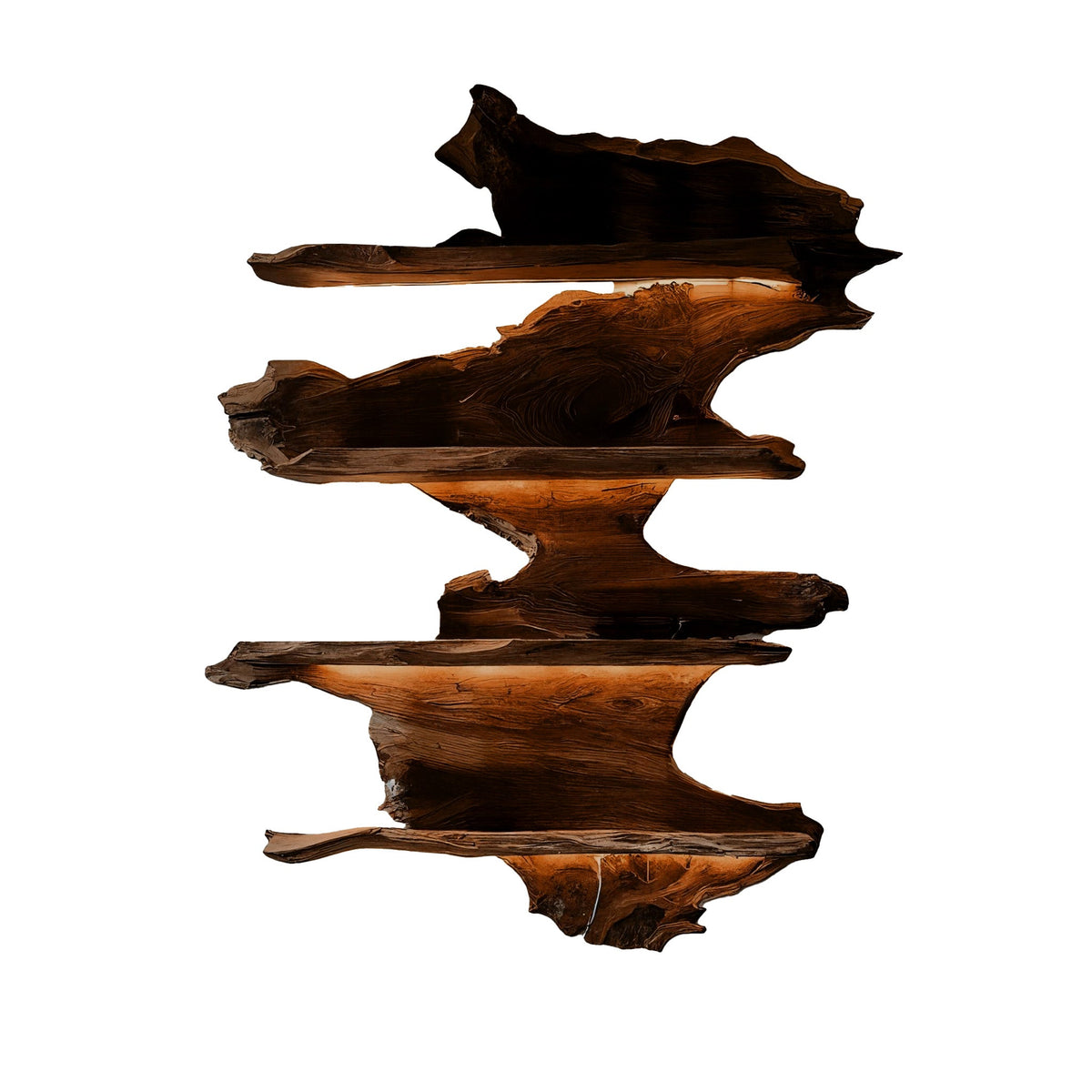 Vineflow Live Edge Floating Wine Rack Holder